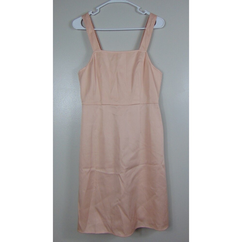 J.CREW NWT $168 Square Neck A-Line Lined Blush Dress in Gramercy Twill 4T 4 Tall